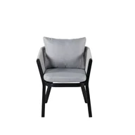 Fotele i krzesła ogrodowe - Virya Krzesło ogrodowe czarny. - miniaturka - grafika 1