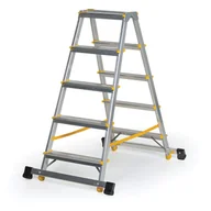 Pozostałe wyposażenie warsztatu - Aluminiowe stopnie dwustronne ALVE EUROSTYL ze stabilizatorem, 2x5 stopni, wysokość 1,04 m - miniaturka - grafika 1