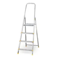 Drabiny - Jednostronne schodki aluminiowe ALVE EUROSTYL, 1x4 szczeble, wysokość 0,76 m - miniaturka - grafika 1