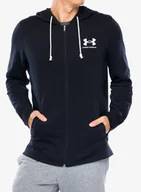 Bluzy damskie - Bluza z kapturem Under Armour Rival Terry Full-Zip - black/onyx white - miniaturka - grafika 1