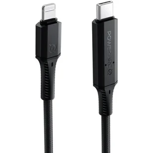 Spigen KABEL PB1901 POWERARC LIGHTNING MFI CABLE PD100W/2A 100CM BLACK 000CA26491 - Ładowarki do telefonów - miniaturka - grafika 1