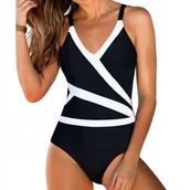 Stroje kąpielowe - STRÓJ KĄPIELOWY JEDNOCZĘŚCIOWY MODELUJĄCY KOSTIUM DAMSKI WYSZCZUPLAJĄCY L - miniaturka - grafika 1