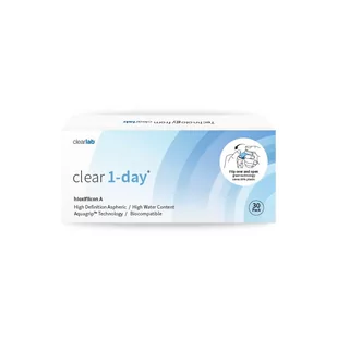 Clear Lab, Clear 1-Day, Soczewki kontaktowe Bezbarwne -5,25, 30 szt. - Soczewki kontaktowe - miniaturka - grafika 1
