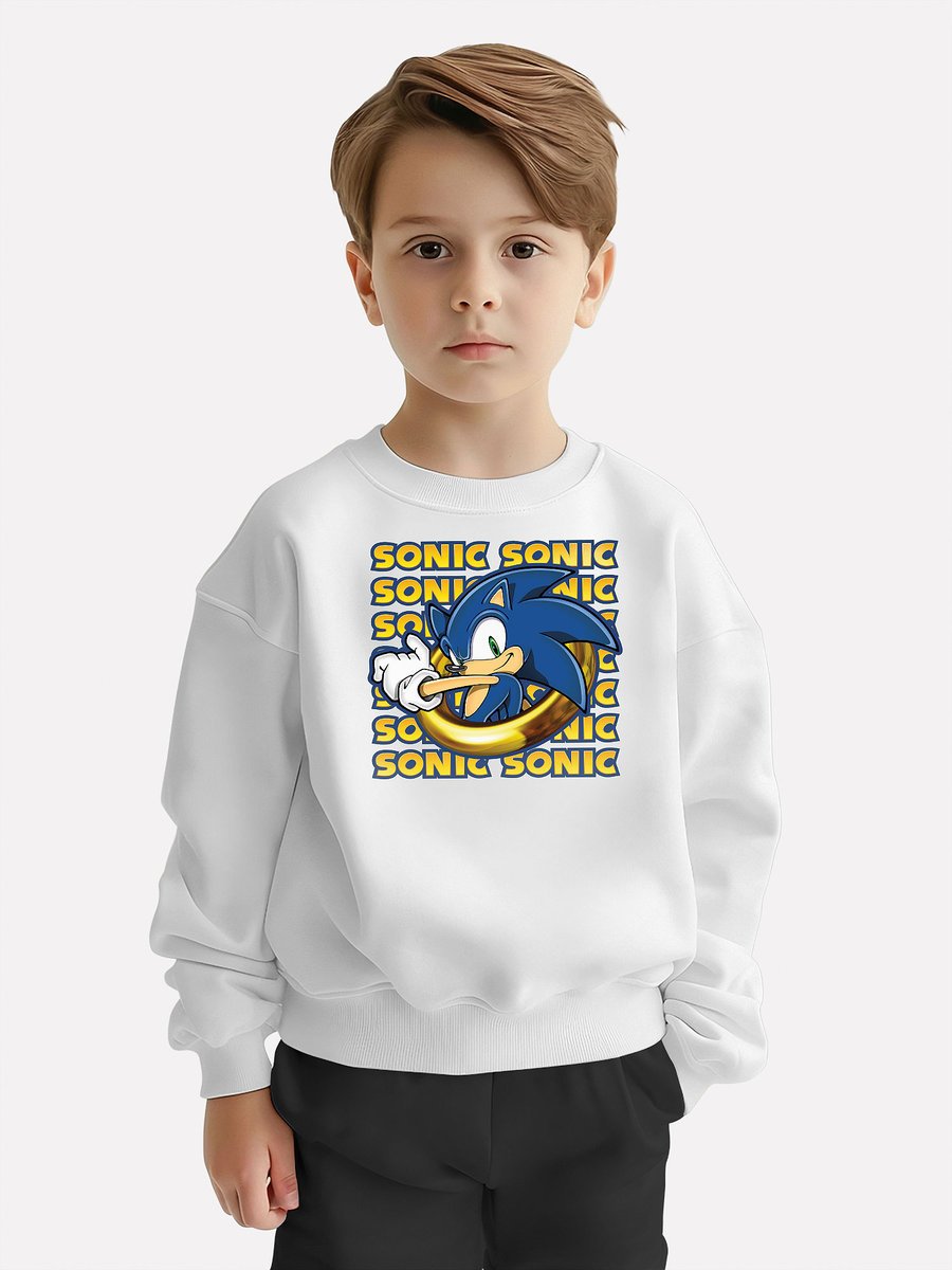 BLUZA DZIECIĘCA SONIC 146-152 MŁODZIEŻOWA WZORY PREZENT JAKOŚĆ