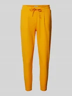 Spodnie damskie - Spodnie materiałowe o skróconym kroju tapered fit model ‘KATE’ - miniaturka - grafika 1
