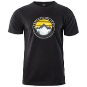 Koszulki sportowe męskie - Koszulka męska Hi-Tec Zergo Rozmiar: L / Kolor: czarny - miniaturka - grafika 1