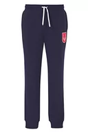 Spodnie męskie - Emporio Armani Spodnie męskie Shield Logo Terry Spodnie dresowe, Zaćmienie, L - miniaturka - grafika 1