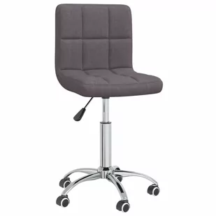 vidaXL Obrotowe krzesło stołowe kolor taupe tapicerowane tkaniną 3087540 - Krzesła - miniaturka - grafika 1