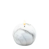 Świece - Świeca LED kula efekt marmuru 9,5 x 10 cm ciepły biały CORTINA - miniaturka - grafika 1