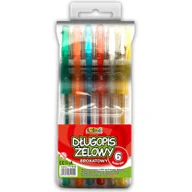 Długopisy - Penmate Długopis żelowy Kolori brokatowy 6 kol - miniaturka - grafika 1