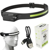 Latarki - Czołówka Latarka Czołowa Czujnik Ruchu Led 350Lm - miniaturka - grafika 1