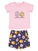 Pajacyki dla niemowląt - adidas 2-częściowy zestaw w kolorze jasnoróżowo-fioletowym - miniaturka - grafika 1