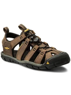 Keen Sandały Clearwater Cnx Leather 1013106 Brązowy - Sandały damskie - miniaturka - grafika 1