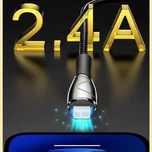 Joyroom Mermaid series kabel USB - Lightning 2,4A 2m czarny (S-2030K6) - Kable USB - miniaturka - grafika 11