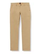 Spodenki męskie - BOSS Męskie spodnie chinosy, slim fit, z elastycznej bawełny twill, Light/Pastel Brown239, 34W / 34L - miniaturka - grafika 1