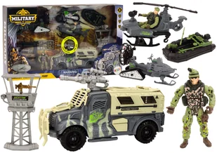 Zestaw Militarny Wojskowy Wóz Bojowy Helikopter Żołnierze Akcesoria Dźwięki - Figurki dla dzieci - miniaturka - grafika 1