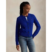 Swetry damskie - POLO RALPH LAUREN Wełniany kardigan Slim Fit z dodatkiem kaszmiru - miniaturka - grafika 1