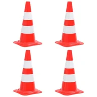 Kółka i bloczki - VidaXL Lumarko Odblaskowe pachołki drogowe, 4 szt., czerwono-białe, 50 cm 150945 VidaXL - miniaturka - grafika 1
