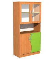 Meble do szkół i przedszkoli - Szafa szkolna z witryną Fala 5, szer. 900 mm - miniaturka - grafika 1