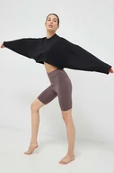 Spodenki damskie - Fila szorty Collias damskie kolor szary gładkie high waist - miniaturka - grafika 1