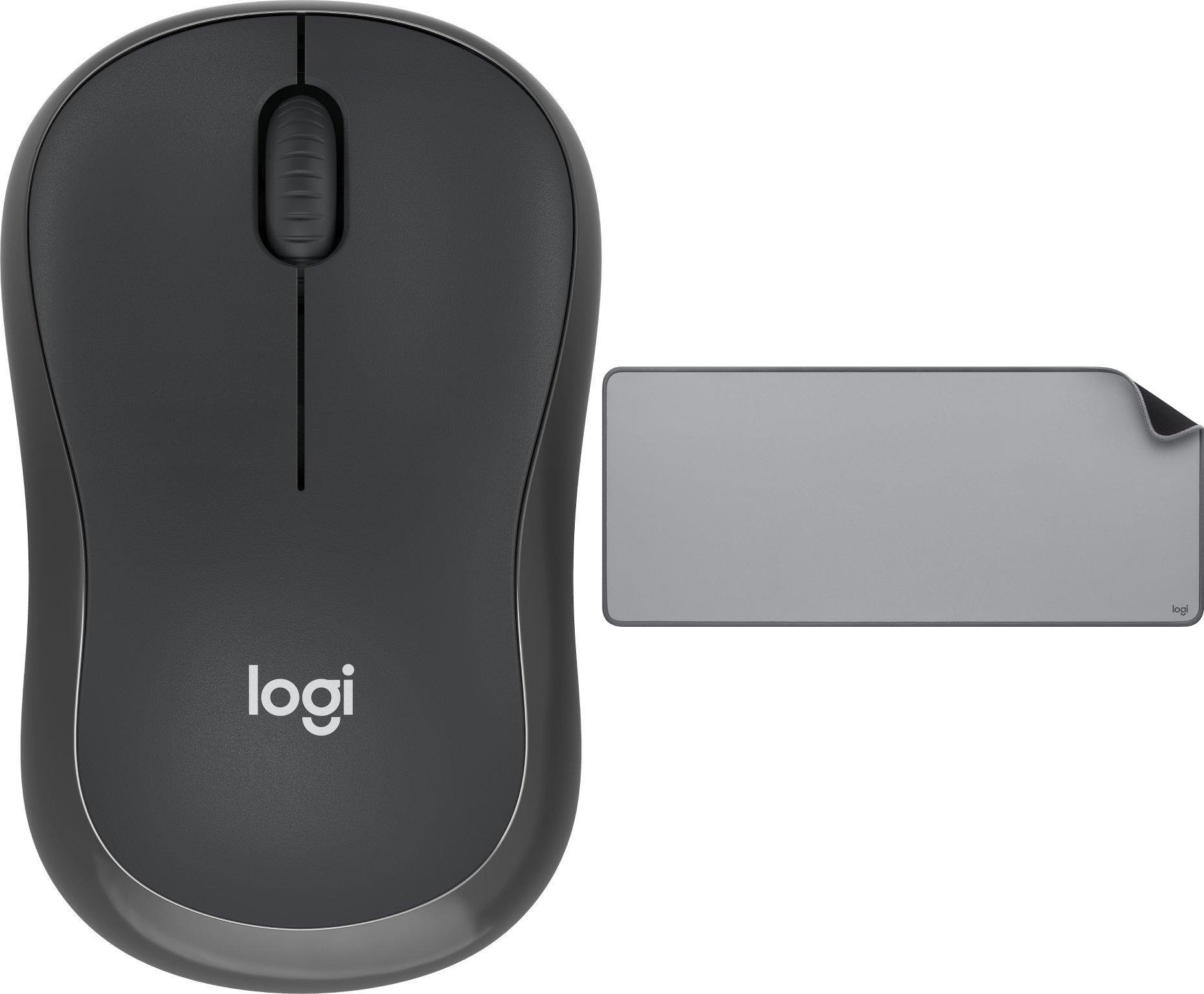 Logitech M240 Silent czarna 910-007119 + Studio Series - MID GREY 956-000052