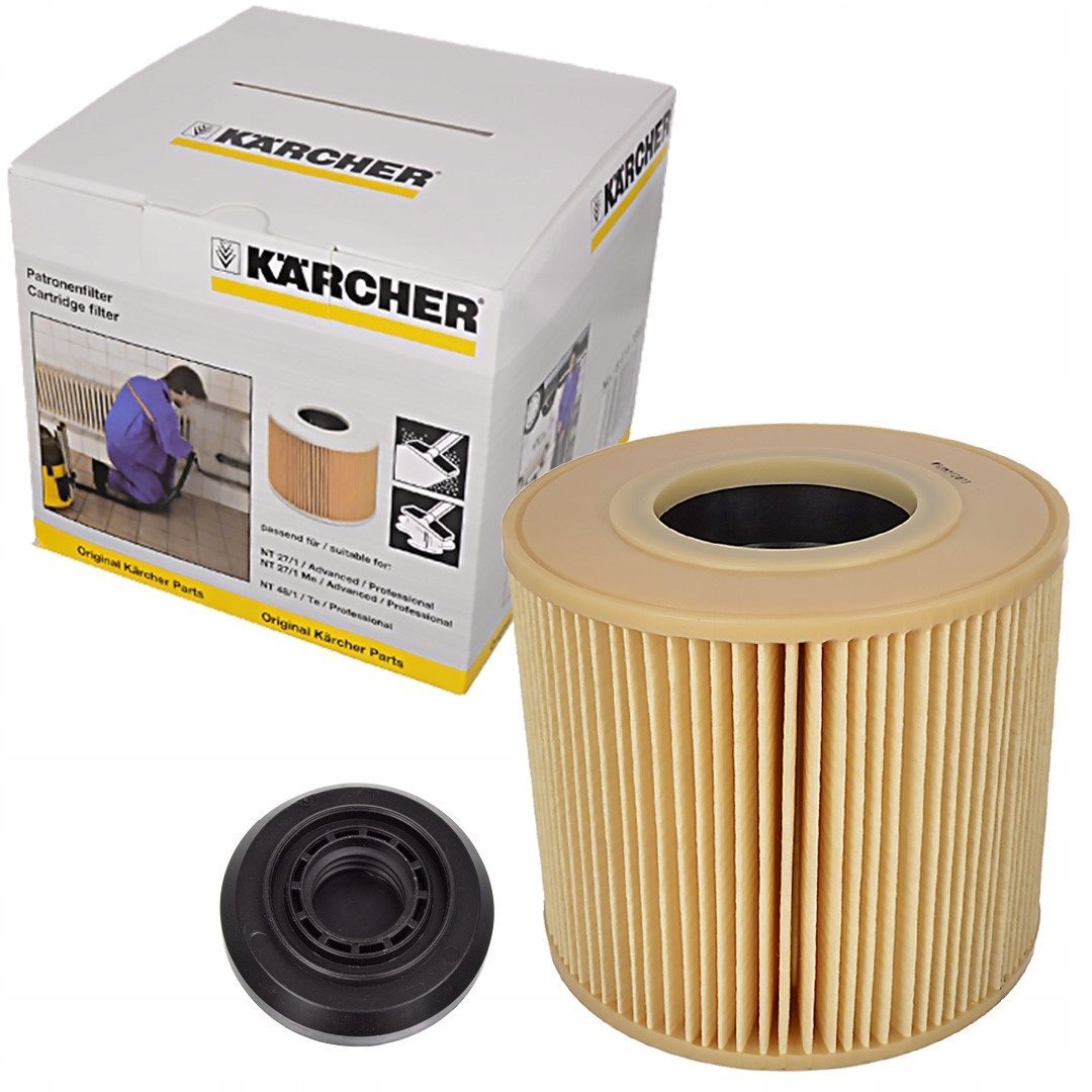 KARCHER Oryginalna zawleczka mocowanie+ filtr do odkurzacza NT 27/1 NT 48/1