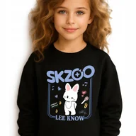 Bluzy dla dziewczynek - Bluza Dziecięca Czarna SKZOO LEE KNOW Na Prezent Muzyka KPOP Wz Rozm 152 cm - miniaturka - grafika 1