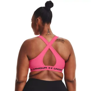 Biustonosz sportowy Under Armour Crossback Mid Bra - Bielizna sportowa damska - miniaturka - grafika 6