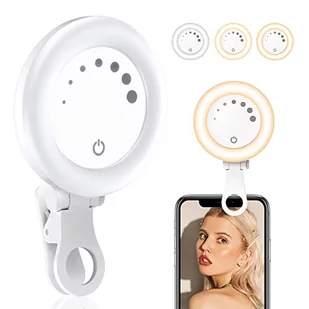 UBeesize Światło do selfie, F508 światło wideokonferencyjne, ładowane przez USB, światło pierścieniowe, 3 temperatury barwowe, lampa pierścieniowa, kamera internetowa do zdalnych spotkań - Selfie stick - miniaturka - grafika 1