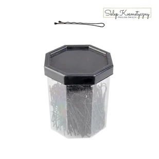 Wsuwki fryzjerskie do włosów E-62 150 szt. 4,9 cm czarne - Pozostałe akcesoria fryzjerskie - miniaturka - grafika 1