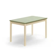 Stoły i stoliki do biura - Stół DECIBEL, 1200x700x720 mm, dźwiękochłonne linoleum, brzoza/zielonoszary - miniaturka - grafika 1