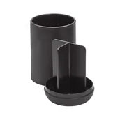 Kubki na szczoteczki do zębów - Czarny kubek na szczoteczki do zębów z przegródkami iDesign Cade - miniaturka - grafika 1