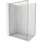 Ścianki i drzwi prysznicowe - Mexen Kioto-F L ścianka prysznicowa Walk-in z ramką 80 x 202 cm, transparent 8 mm, złota - 800-080-174-50-00 - miniaturka - grafika 1