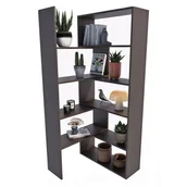 Regały - Narożny modułowy regał otwarty wenge E2-S20 - miniaturka - grafika 1