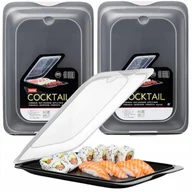 Pojemniki kuchenne - Pojemnik do lodówki na wędlinę ser żywność Tatay Zestaw 3 szt. czarny - miniaturka - grafika 1