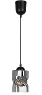 Lampy stojące - Czarna lampa industrialna z kloszem szklanym dymionym - 4X Z023 Mirus - miniaturka - grafika 1