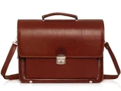 Teczki i aktówki - SKÓRZANA AKTÓWKA TECZKA NA DOKUMENTY SOLOME TH01 KONIAK - miniaturka - grafika 1