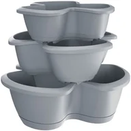 Donice - Prosperplast RESPANA TRIO Doniczka Kaskada 47 cm, szary kamień DRET123S 5905197978956 - miniaturka - grafika 1