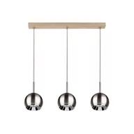Lampy sufitowe - Spotlight Ball Wood lampa wisząca 3-punktowa dąb olejowany/satyna 5141374 5141374 - miniaturka - grafika 1