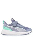 Buty dla chłopców - Puma Sneakersy Flyer 3 AC + PS 401527 11 Niebieski - miniaturka - grafika 1