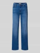 Spodnie damskie - Jeansy o kroju straight fit z mieszanki bawełny ekologicznej model ‘BLUSH’ - miniaturka - grafika 1