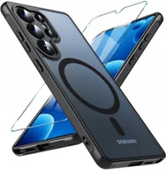 Etui i futerały do telefonów - krainaGSM Etui Magnetyczne Matowe CZARNE do Samsung S26 Ultra|do MagSafe TRWAŁE Szkło - miniaturka - grafika 1