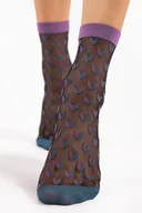 Skarpetki damskie - Skarpetki Fiore Dizzy 20 DEN F1176 blue/black - miniaturka - grafika 1