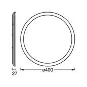 Lampy sufitowe - OSRAM Lampa sufitowa LED ORBIS ULTRA SLIM, możliwość ściemniania, czarny, tworzywo sztuczne - miniaturka - grafika 1