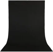 Tła fotograficzne - Tło fotograficzne bawełniane Powerlux 183 x 275 cm (czarne) - miniaturka - grafika 1