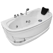 Wanny z hydromasażem - Wanna łazienkowa Spa z hydromasażem asymetryczna 160x78 cm MO-0310 - miniaturka - grafika 1