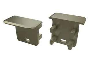Zaślepka do profilu W z kloszem Basic z otworem - Inox - Akcesoria do oświetlenia - miniaturka - grafika 1