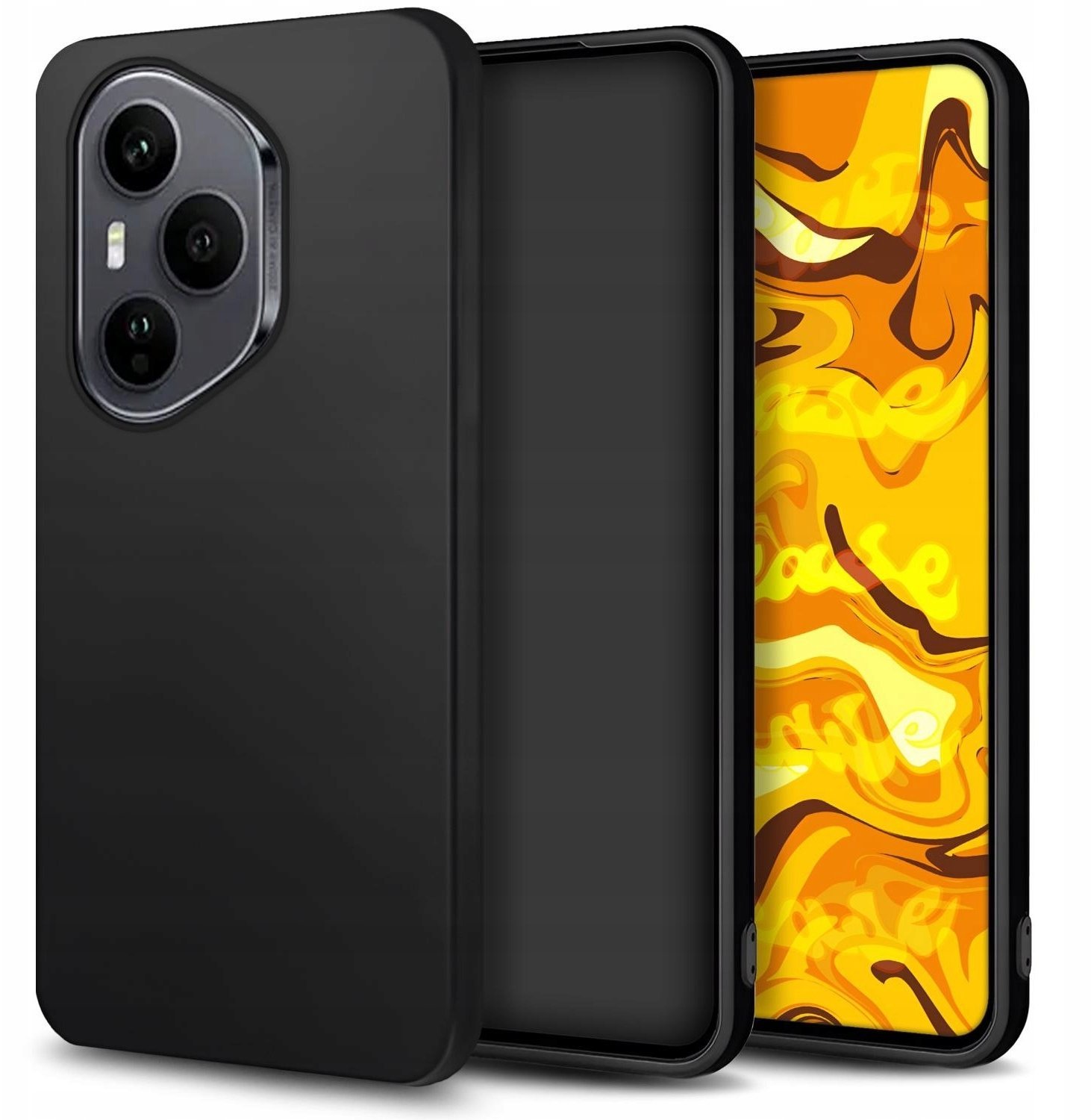 Hello Case Etui Do Honor 400 Pro Czarne, Matowe, Gumowe, Obudowa, Silikon, Pokrowiec