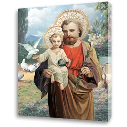 Obraz religijny na płótnie Święty Józef - Ikony i obrazy sakralne - miniaturka - grafika 1