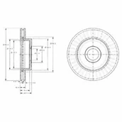 Tarcze hamulcowe - Tarcza hamulcowa DELPHI BG3659 - miniaturka - grafika 1